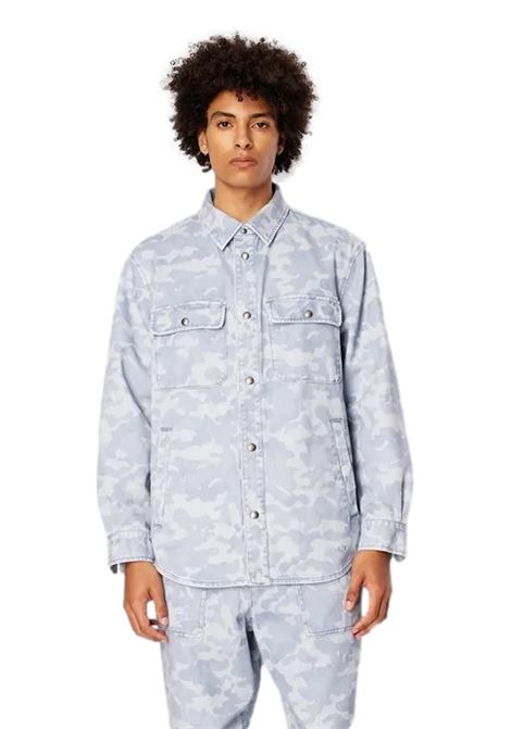 Giacca in denim di cotone fantasia camouflage ARMANI EXCHANGE | Giubbotti | 3DZBG2 Z1XPZ25FM